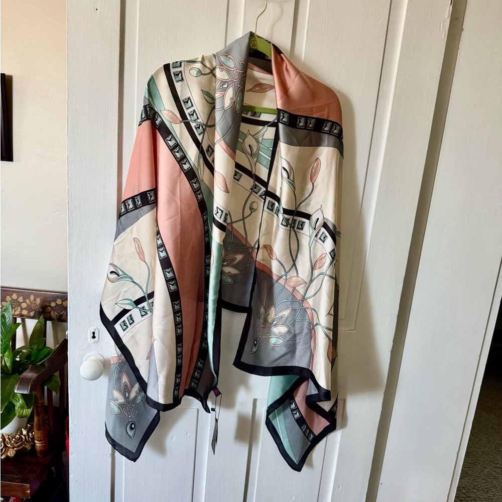 Brand New Multicolor Silk feeling Scarf